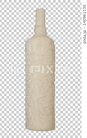 Decorative White Bottle with Embossed Patterns Decorative White Bottle with Embossed Patterns 140961330