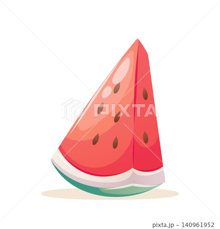 A vector illustration of a juicy slice of watermelon A vector illustration of a juicy slice of watermelon 140961952