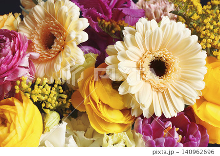 Beautiful fresh bouquet as background, closeup. Floral decor Beautiful fresh bouquet as background, closeup. Floral decor 140962696