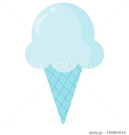 Sky Blue Pastel Ice Cream Cone Vector Sky Blue Pastel Ice Cream Cone Vector 140963014