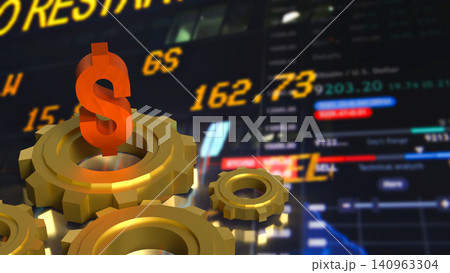 Financial Market Growth And Investment Strategy Concept 3d render. Financial Market Growth And Investment Strategy Concept 3d render. 140963304