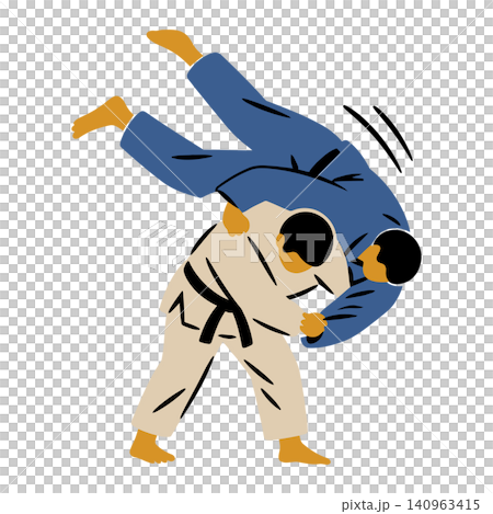 Judo players in dynamic vector illustration for sports editorial Judo players in dynamic vector illustration for sports editorial 140963415