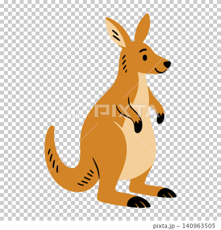 Kangaroo cartoon vector illustration for kids animal sticker Kangaroo cartoon vector illustration for kids animal sticker 140963505