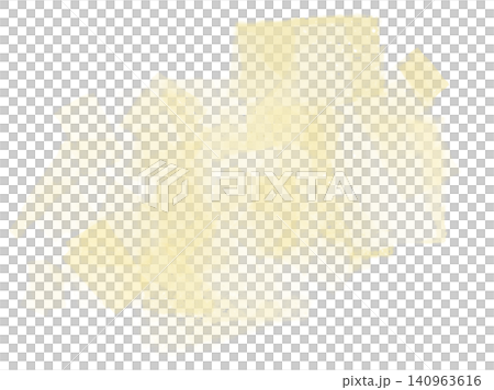 Sparkling cube accent material in a yellow gradient, resembling ice cream. Sparkling cube accent material in a yellow gradient, resembling ice cream. 140963616