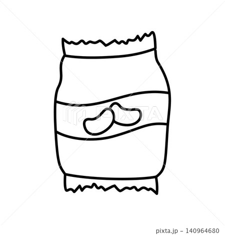chips package icon illustration snack 140964680
