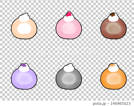 ロールケーキのイラストセット ロールケーキのイラストセット 140965823