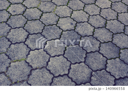 石畳み レンガ道 石材ブロック 路面 石畳み レンガ道 石材ブロック 路面 140966558