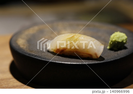 Sushi with Wasabi on Stone Plate Sushi with Wasabi on Stone Plate 140966996