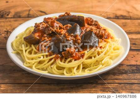 茄子のミートソースパスタ 茄子のミートソースパスタ 140967886