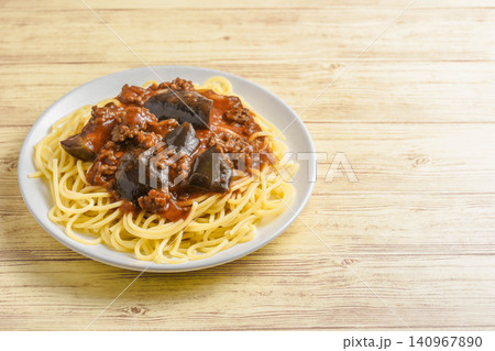 茄子のミートソースパスタ 茄子のミートソースパスタ 140967890