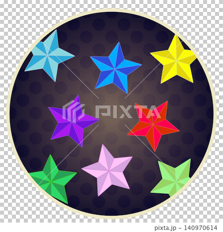 Tanabata-themed illustration with a circular background Tanabata-themed illustration with a circular background 140970614