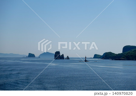 【隠岐島】船から見た隠岐島の風景 【隠岐島】船から見た隠岐島の風景 140970820