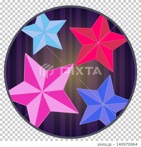 Tanabata-themed illustration with a circular background Tanabata-themed illustration with a circular background 140970864