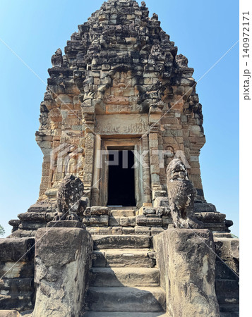 ロリュオス遺跡群のバコン寺院、中央祠堂、世界遺産、2026年1月撮影 ロリュオス遺跡群のバコン寺院、中央祠堂、世界遺産、2026年1月撮影 140972171