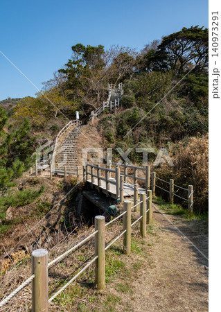 浦富海岸 遊歩道 鳥取県岩美郡岩美町 浦富海岸 遊歩道 鳥取県岩美郡岩美町 140973291