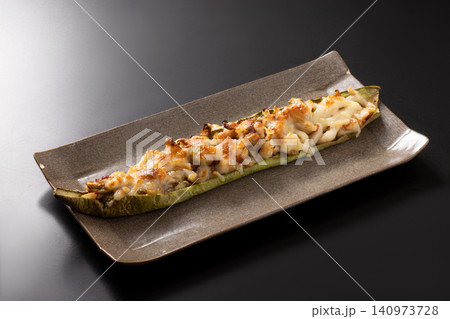 長ナス　ちくわチーズ　焼き 140973728