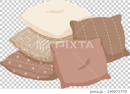 Cute Cozy Pillows Pile Illustration, Cartoon Pastel Stack of Cushions, Minimalist Home Decor Soft Elements Isolated for Comfort Living Design Cute Cozy Pillows Pile Illustration, Cartoon Pastel Stack of Cushions, Minimalist Home Decor Soft Elements Isolated for Comfort Living Design 140973779