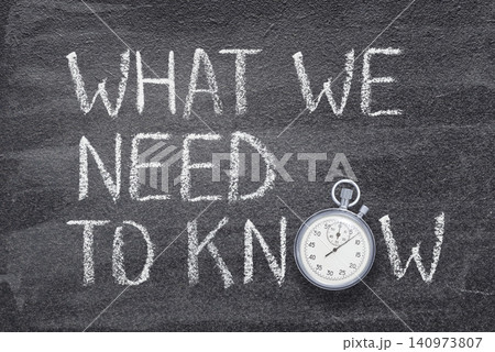 we need to know watch 140973807