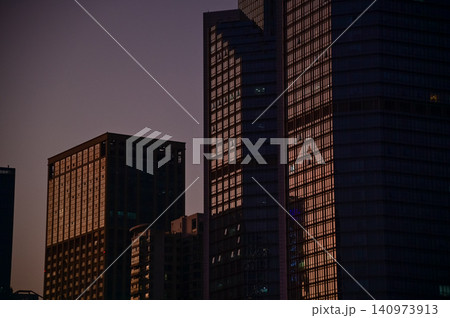 Exterior of modern architecture, modern city building. Modern architecture abstract background, building abstract. 140973913