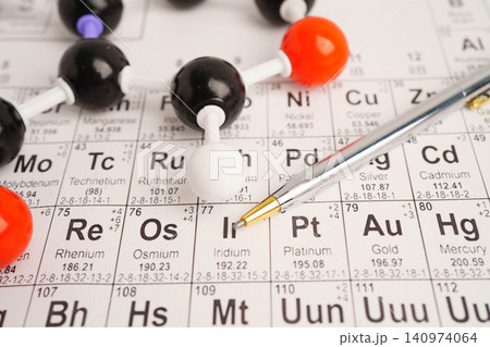 Molecules chemical on a periodic table background. Molecules chemical on a periodic table background. 140974064