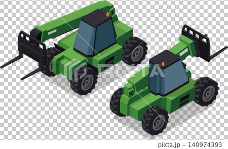 Industrial telehandler heavy equipment illustration Industrial telehandler heavy equipment illustration 140974393