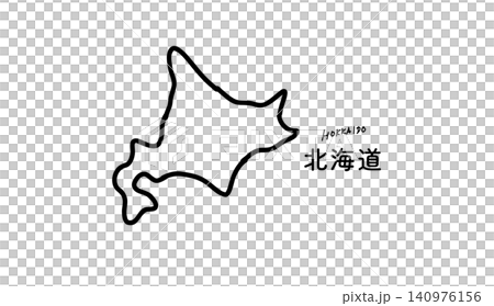 北海道地圖的簡單線條手繪向量插圖 4 北海道地圖的簡單線條手繪向量插圖 4 140976156