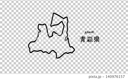 手繪的青森縣簡線地圖向量插圖。 手繪的青森縣簡線地圖向量插圖。 140976157