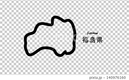 福島縣簡線地圖的手繪向量插圖。 福島縣簡線地圖的手繪向量插圖。 140976160