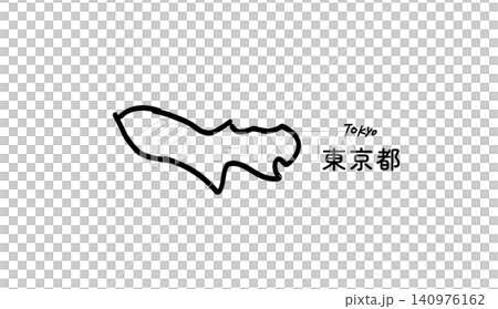 東京簡線地圖的手繪向量插圖。 東京簡線地圖的手繪向量插圖。 140976162