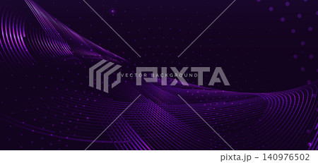 Futuristic abstract background with glowing purple waves lines. 140976502
