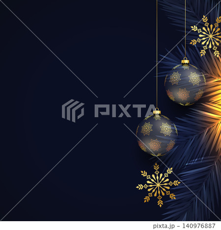 realistic christmas elements vector design with text space realistic christmas elements vector design with text space 140976887