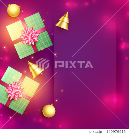decorative merry christmas background with giftbox vector illustration decorative merry christmas background with giftbox vector illustration 140976913