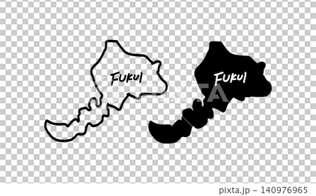 福井縣地圖的簡筆手繪向量插圖 1 福井縣地圖的簡筆手繪向量插圖 1 140976965