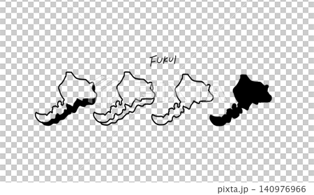 福井縣地圖的簡單線手繪向量插圖 3 福井縣地圖的簡單線手繪向量插圖 3 140976966