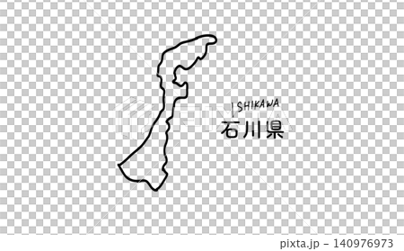 石川縣地圖的簡筆手繪向量圖 1 石川縣地圖的簡筆手繪向量圖 1 140976973