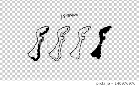 石川縣地圖的簡筆手繪向量圖 4 石川縣地圖的簡筆手繪向量圖 4 140976976