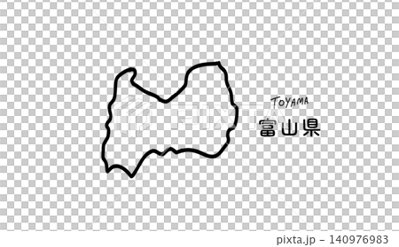 富山縣地圖的簡筆手繪向量插圖 1 富山縣地圖的簡筆手繪向量插圖 1 140976983