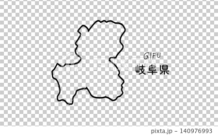岐阜縣地圖的簡筆手繪向量插圖 1 岐阜縣地圖的簡筆手繪向量插圖 1 140976993