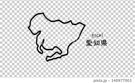 愛知縣地圖的簡筆手繪向量圖 1 愛知縣地圖的簡筆手繪向量圖 1 140977003