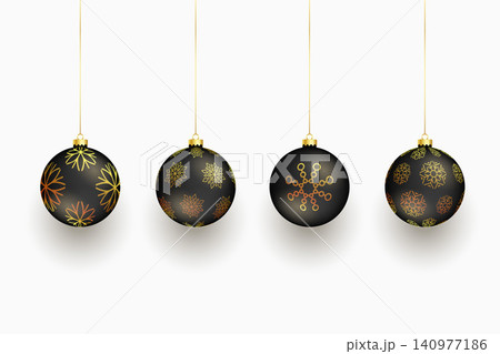 set of premium christmas bauble design for xmas celebration set of premium christmas bauble design for xmas celebration 140977186