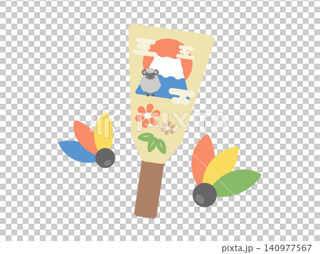 羽子板と羽根　イラスト 140977567