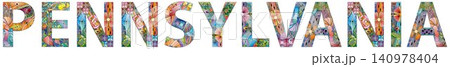 Word Pennsylvania. Vector object for decoration Word Pennsylvania. Vector object for decoration 140978404
