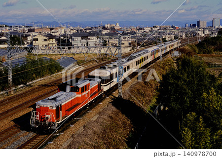 2007年 東海道線を走るDD511193お座敷列車あすか団臨 2007年 東海道線を走るDD511193お座敷列車あすか団臨 140978700