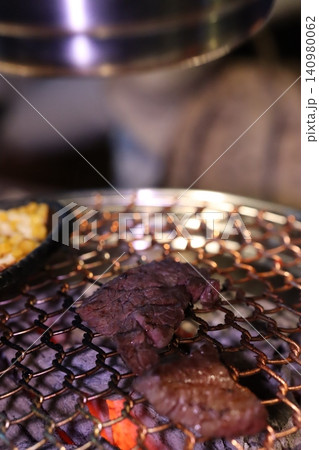 Grilled Steak on Charcoal Grill with Coals Grilled Steak on Charcoal Grill with Coals 140980062