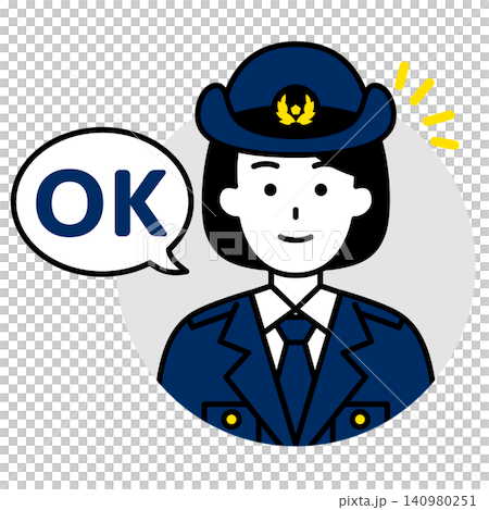 女性警察官のアイコン(OK) 女性警察官のアイコン(OK) 140980251