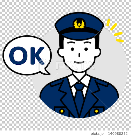 男性警察圖示(OK) 男性警察圖示(OK) 140980252