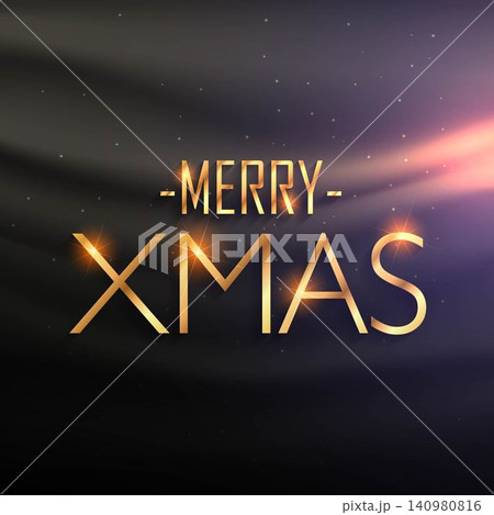 golden merry xmas lettering on black silk background golden merry xmas lettering on black silk background 140980816