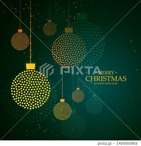 artistic creative hanging christmas balls made with dots 140980968