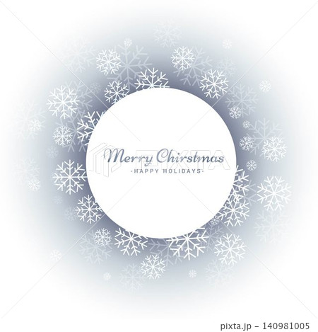 Beautiful Merry christmas greeting card with snowflakes 140981005