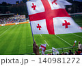 Flag of Georgia on competetion on stadium (soccer ot Rugby or) 140981272